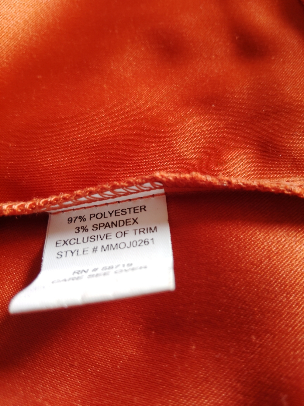 Notations Rust Tailored Faux Suede Jacket Brass Hardware Large EUC - Picture 7 of 7